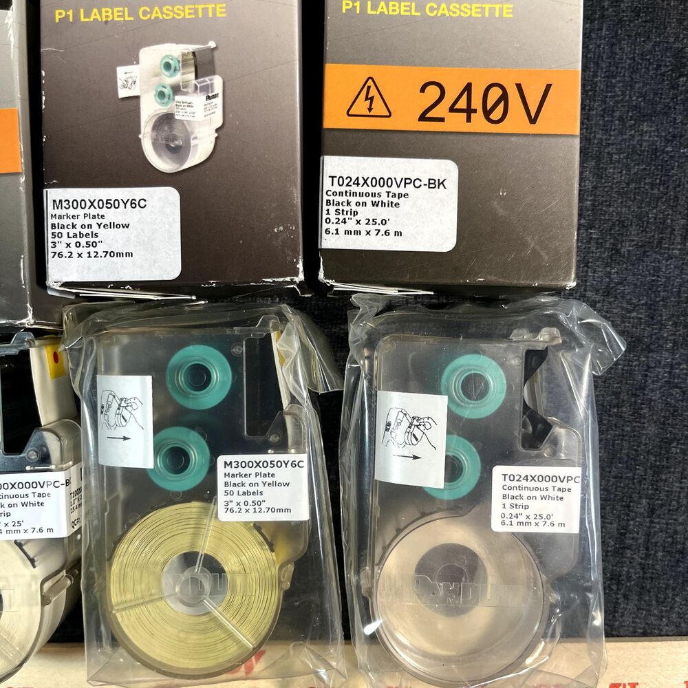 Panduit P1 Label Cassette Lot of 6 Self Laminating Continuous Tape Marker Plat - Picture 10 of 11